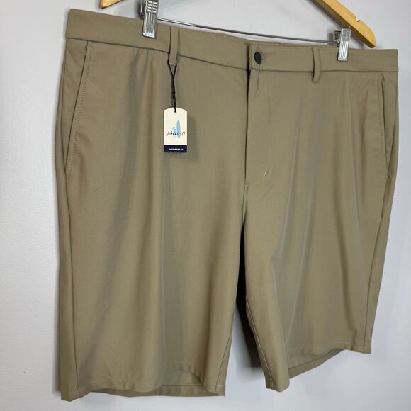 Johnnie O Cross Country Prep Performance Golf Shorts Light Khaki Men's 40 New - Picture 12 of 12